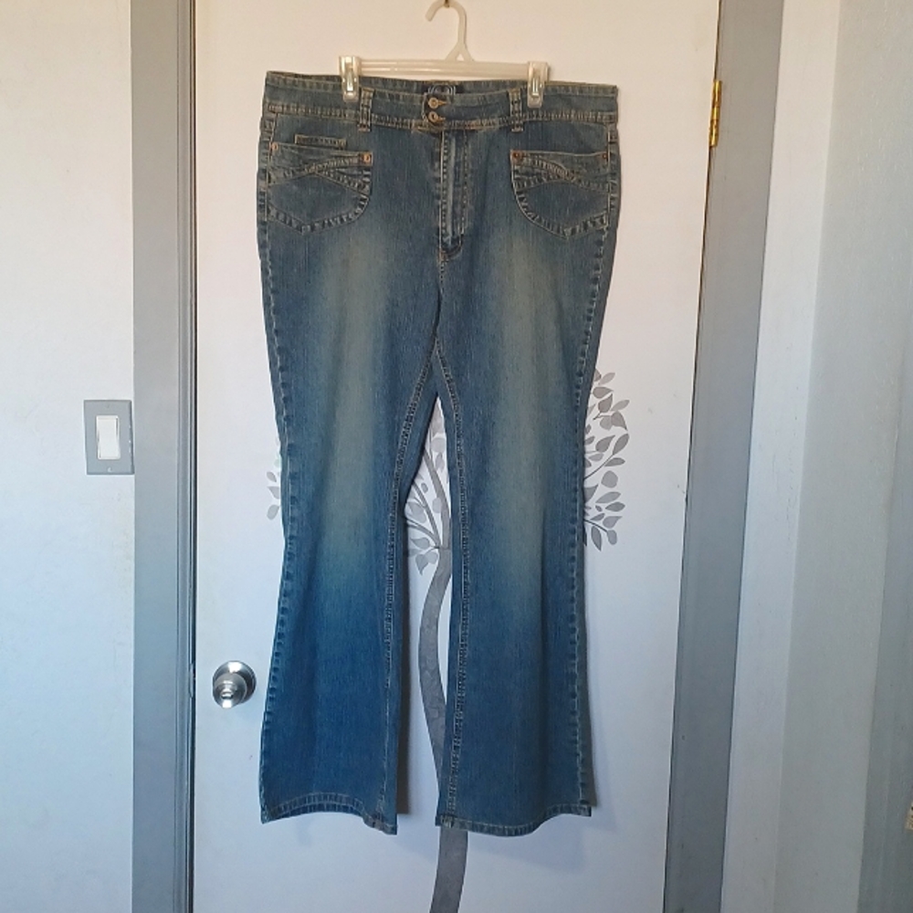 Plus Size Flared Jeans.